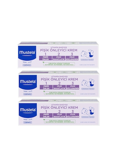 Mustela 1.2.3 Vitamin Barrier Pişik Kremi 3 x 100 ML