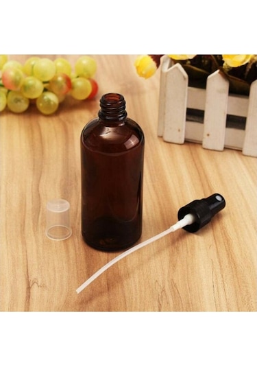 Amber Cam Şişe 100Ml Siyah Sprey Başlıklı 6 Adet