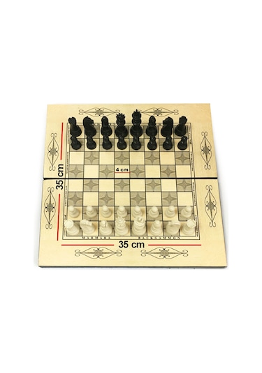 Star Yakma Tavla Ve Satranç Seti Büyük Boy