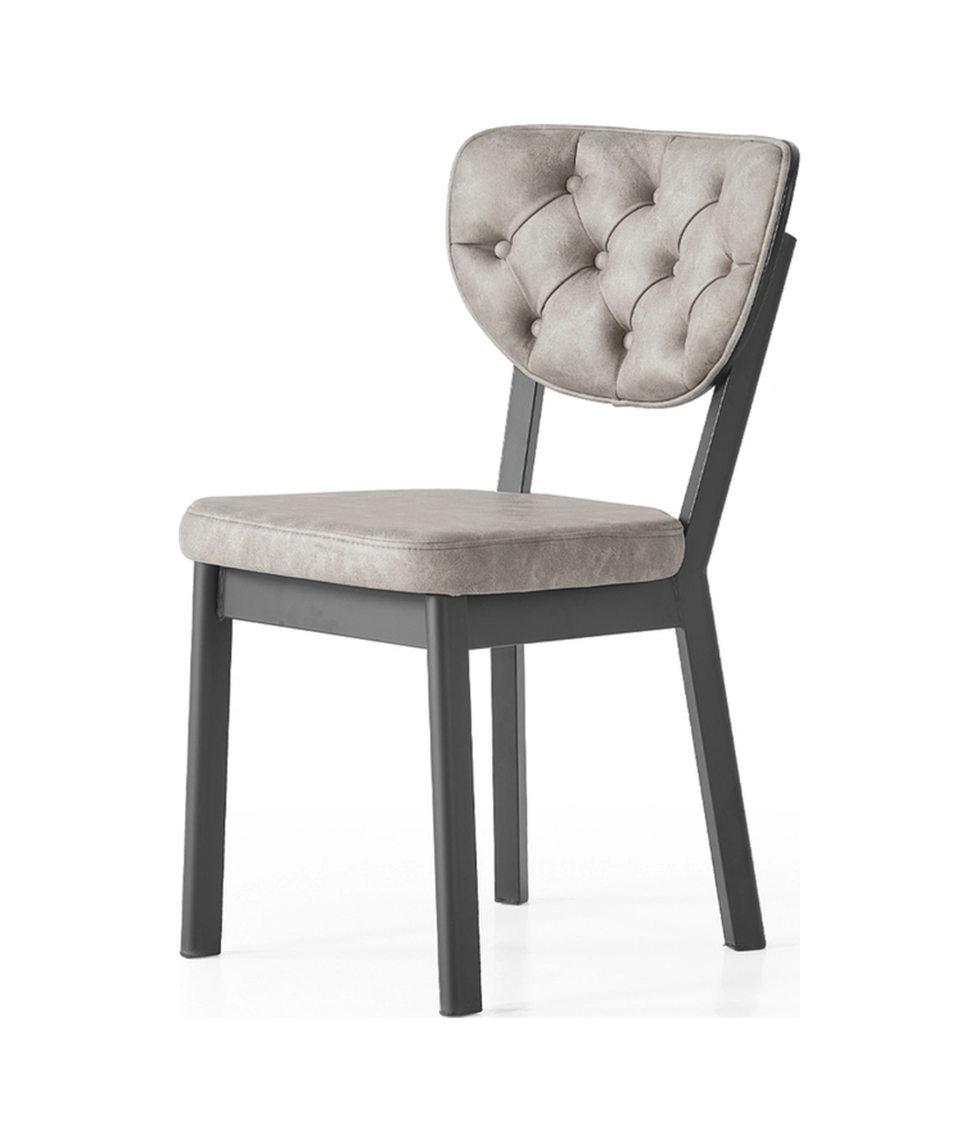 Dengema Berlin 116 Açılır Masa Takımı Ceviz Desen, Siyah Ayak, 80 130 180 Cm, 4 Sandalyeli Ceviz - Siyah Ayak