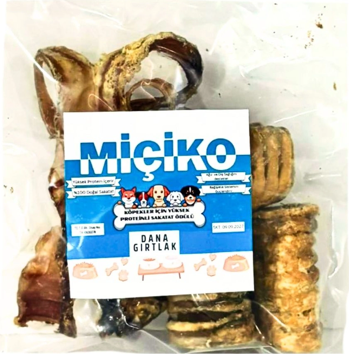 Yüksek Proteinli Dana Gırtlak Köpek Ödülü 100gr