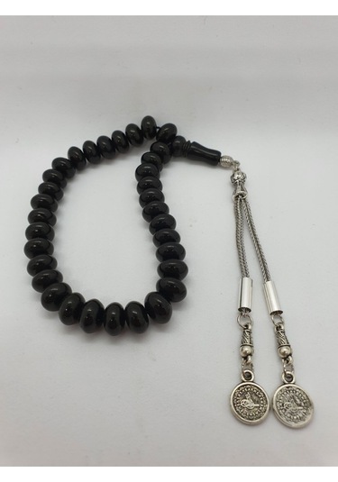 Sertifikalı Oltu Taşı Doğal Taş Tesbih 10mm Gürcü Oltusu