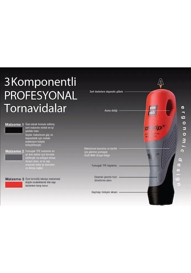 Kraftgrip 43903 7'li Torx Uçlu Profesyonel Tornavida Seti
