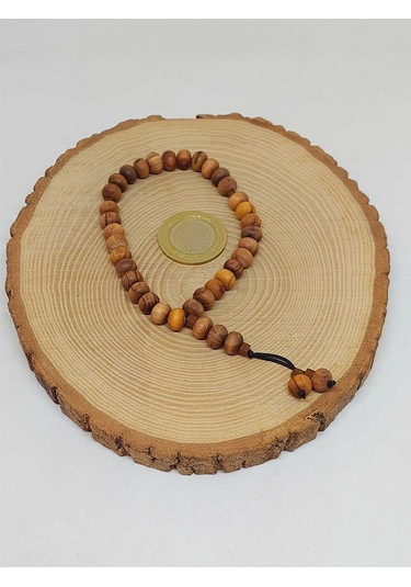 Zeytin Ağacı 33lük Tesbih 5 8mm 5117 Kahverengi