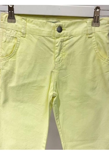 Zekids Erkek Çocuk Dokuma Kapri Şort-10726 Sarı
