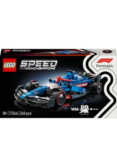 LEGO® Speed Champions Visa Cash App RB VCARB 01 F1® Yarış Arabası 77246 - Yetişkinler için Koleksiyonluk Yarış Arabası Yapım Seti (248P)