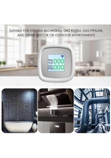 Supermarket1 Metan Karbonmonoksit Gaz Alarmı, Akıllı Uzaktan Bildirim