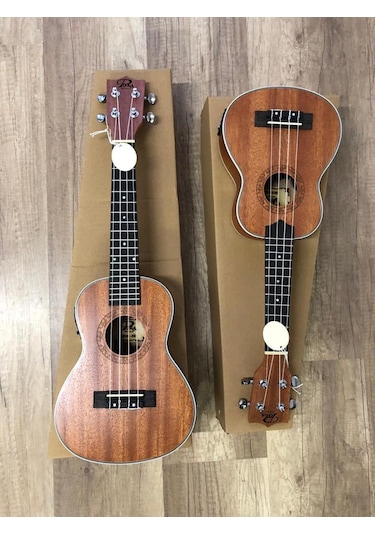 Puka Pk-21Eq Soprano Boy Maun Ağacı Kılıflı Elektro Ukulele
