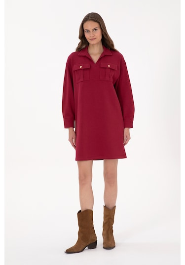 U.s. Polo Assn. Kadın Elbise Örme 50318191-vr104 Koyu Frambuaz/dark Raspberry