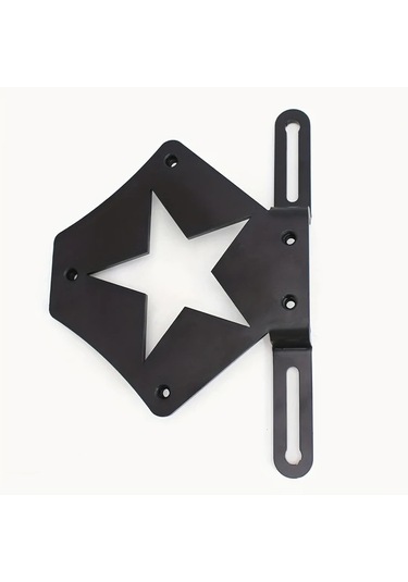 Xuweiwei Black- Metal Yan Çanta Braketi Dayanıklı Metal Ayarlanabilir Motosiklet Aksesuarları Yıldız Desen