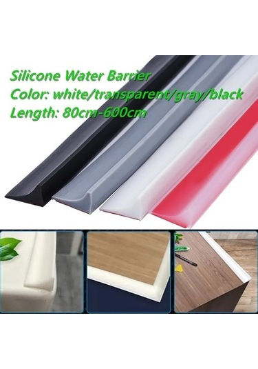 Joyhub Mingjin Shop2 Beyaz Stil 350cm Yeni Silikon Banyo Su Durdurucu Kaymaz Kuru Ve Islak Ayırma Taşkın Bariyeri Engelleyici Duş Barajı Kapı Alt Sızdırmazlık Şeridi Rnvlxh Renkli Çok Renkli