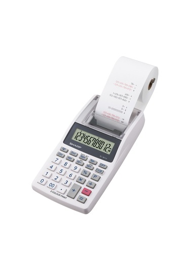 Sharp El-1611v 12 Hane Şeritli Hesap Makinesi Beyaz - Gri