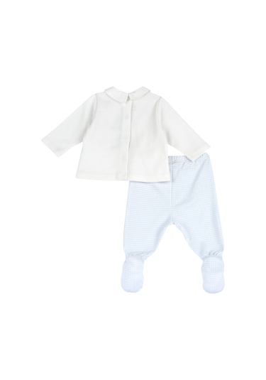 Chicco Takım / Bluz + Tek Alt 09075956000000 000032 Whıte & Lıght Blue
