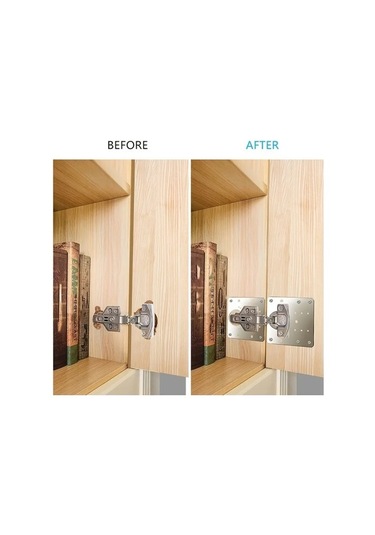 Paslanmaz Çelik Menteşe Onarım Plakası-9084275627316ak