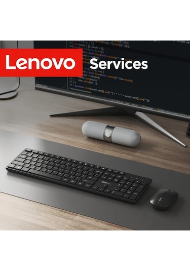 Techbloom Lenovo Kablosuz Klavye Ve Fare Seti Classic Black Hafif Taşınabilir Ofis Dizüstü Tablet 105 Tuş Diğer