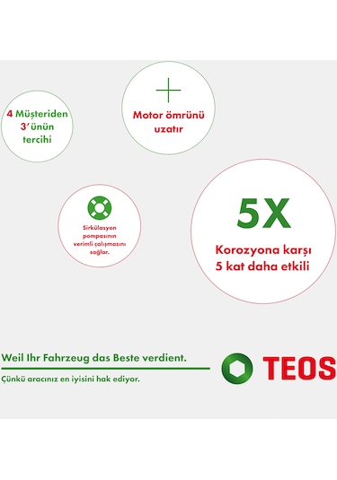 Kırmızı Antifriz Teos 3 Litre -40 Derece