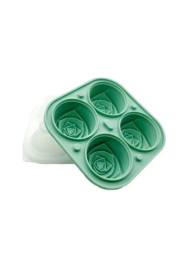 Ulzyvf 2 Adet 3d Buz Küpü Gül Kalıpları 4 Renk, Çok Renkli Tepsiler Çok Renkli