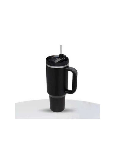 Pazly 40oz Çift Vakumlu Paslanmaz Çelik Termos - Seyahat, Buzlu/sıcak İçecek, Sap Ve Pipetli