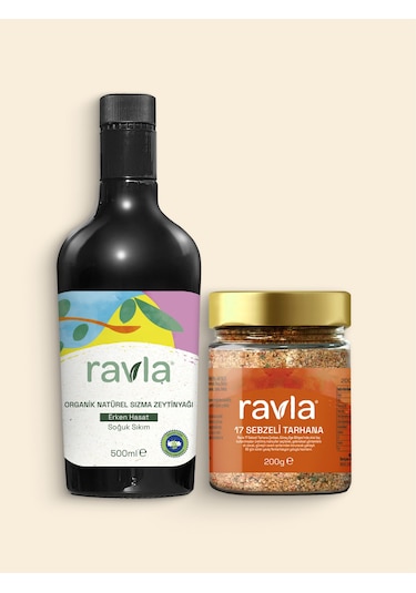 Ravla Organik Zeytinyağı Bebek Çocuk Yüksek Polifenol 500 ML + Ravla 17 Sebzeli Tarhana 200 G