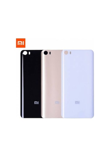 Xiaomi Mi 5 Arka Pil Batarya Kapak Cam - Siyah