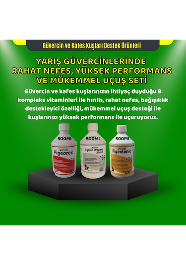 Royal Yarış Güvercinlerinde Rahat Nefes Yüksek Performans Ve Mükemmel Uçuş Seti 500 ML