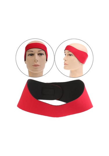 Suntek Yüzme Kafa Bandı Ayarlanabilir Banyo Dalışı Su Kırmızı