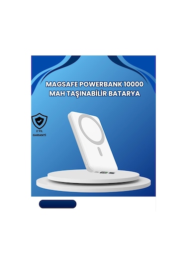 Magsafe Uyumlu 10000 Mah Powerbank Beyaz
