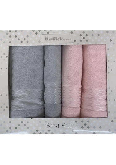 Özdilek Elissa Best Set Hamam Takımı Gri - Pudra Gri