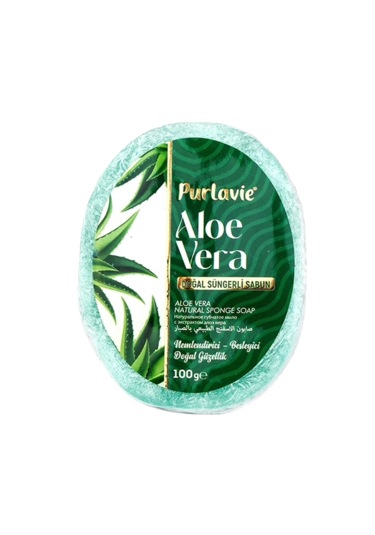 Purlavie Aloe Vera Süngerli Sabun Aloe Vera