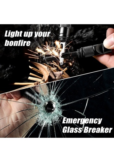 Novahub Çok Amaçlı Kalem: Pusula & Düdükli, Renkli Outdoor Kiti Hazır Çok Renkli