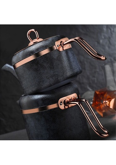 Brioni RSA-02TK Royal Stone Takım Çaydanlık Antrasit&Bakır