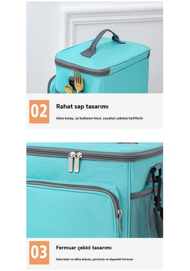 Büyükkapasiteli Taştan Olabilir Termalçanta Bentle Öğeğiçantası Açık Piknik Çantası-sarı Sarı