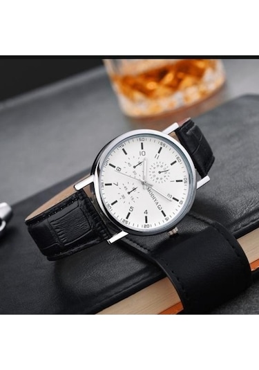 Yingfu Kahverengi Erkekler Saatler Analog Rahat Kuvars İzle Kol Saati, Arkadaşına Hediye Baba C Kahverengi