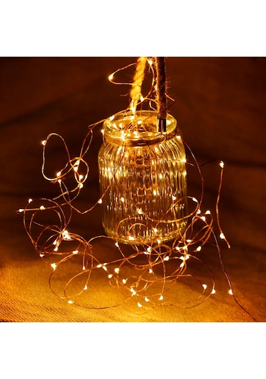 Geeksen Usb Beslemeli 2m 20led Bakır Tel Işık Zinciri, Esnek Ve Katlanabilir, Islak Beyaz Işık, Dıy Dekorasyon İçin Uygun, Ev Ve Parti Dekoru Çok Renkli