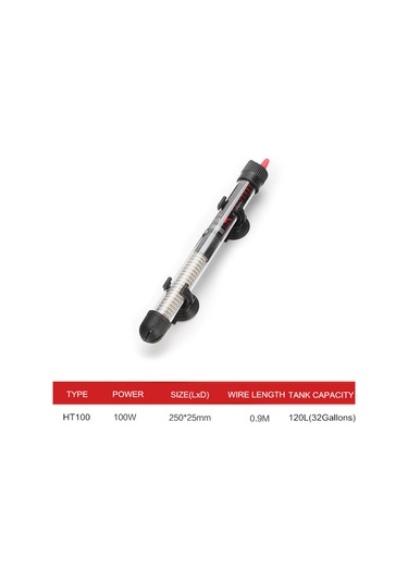 Samdoo Akvaryum Otomatik Isıtıcı 100w Avrupa Standartı + Su Sicaklığı Ölçer - 20-34 C Ayar Aralığı, Tamamen Sulama Uygun, Suya Daldırılabilir, Güvenli Tasarım