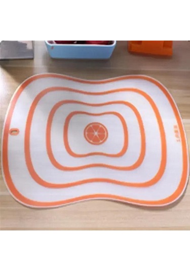 Esnek Şeffaf Kesme Tahtası Mutfak Pp Sınıflandırma Doğrama Tahtası Sebze Et Kesme Tahtası Mutfak Aksesuarları Turuncu