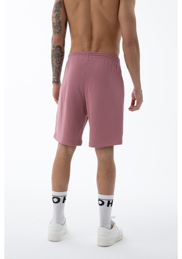 Erkek Rose Yüksek Kalite Relax-fit Rahat Kesim %100 Pamuk Bağcıklı Siyah Düz Basic Şort Rose