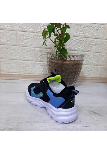 M.p. One 3222 Siyah Cırtlı Hafif Erkek Çocuk Spor Ayakkabı 001