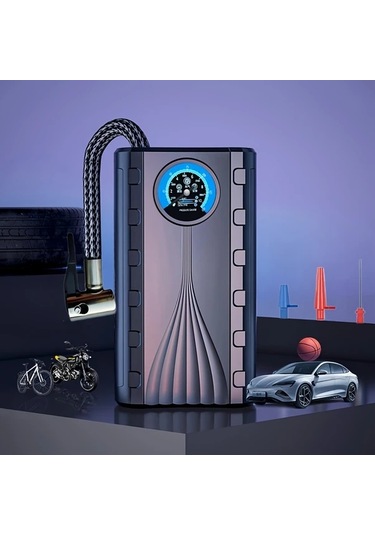 Boatshop1 Kablolu Araba Hava Pompası Taşınabilir Lastik Şişirme 150psı Otomatik Motosiklet Pompası 36v Evrensel Kompresör