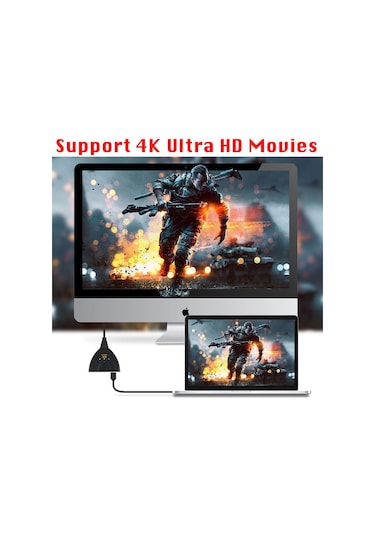 4K Hdmi Çoklayıcı Çoğaltıcı Switch 3 Giriş 1 Çıkış Çoklama Ps4 D