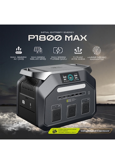1024wh 3600w Max. Lifepo4 Taşınabilir Güç Kaynağı P1800