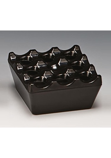 Zethome Kare Küllük Cafe Siyah Krom 6'lı