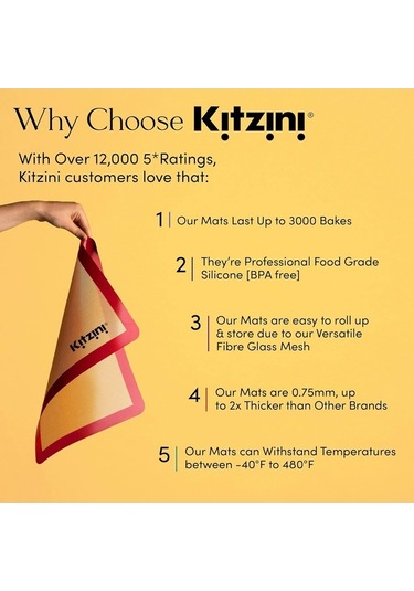 Maoyaya Silikon Pişirme Mat Seti - 2 Yarım + 1 Çeyrek Yaprak, Yapışmaz, Bpa Free, Profesyonel Fırın Tepsisi Diğer