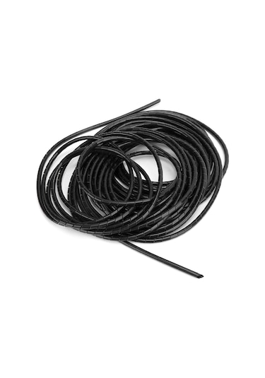 Teltree Bilgisayar Odası Kablosu Düzenleyici - Esnek Spiralli Kılıf - Siyah - Φ16mm Çap - 4 Metre Uzunluk - Kabloları Düzene Sok Ve Korumak İçin