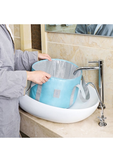 TB-0678 Taşınabilir Katlanır Kamp Çantası Su Tutucu Musluklu Pembe