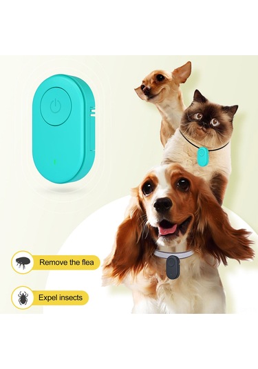 Singree Kedi Köpek Ultrasonik Haşere Kovucu - Pire, Akar Giderici - Mavi