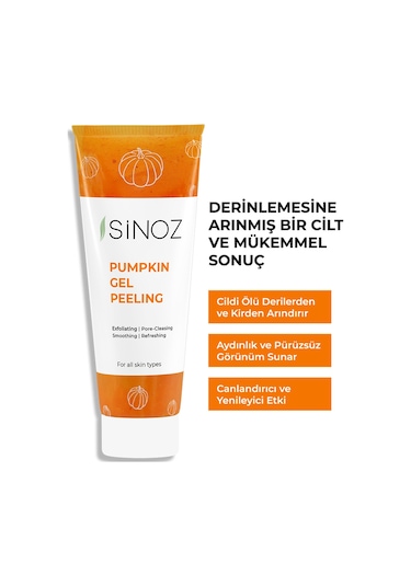 Sinoz Pumpkin Jel Balkabağı Özlü Ölü Derilerden Arındıran Yenileyici Yüz Peelingi