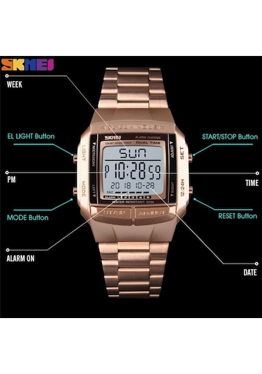 Gümüş Skmeı Spor Saat Erkekler Dijital Saat Elektronik Erkek Saatler Top Marka Lüks Su Geçirmez Erkek Izle