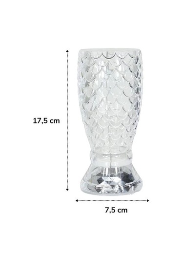 Balık Süzgeç Model Usb Şarjlı Kumandalı 16farklı Işık Modlu Masa Üstü Kristal Akrilik Led 5365 Çok Renkli