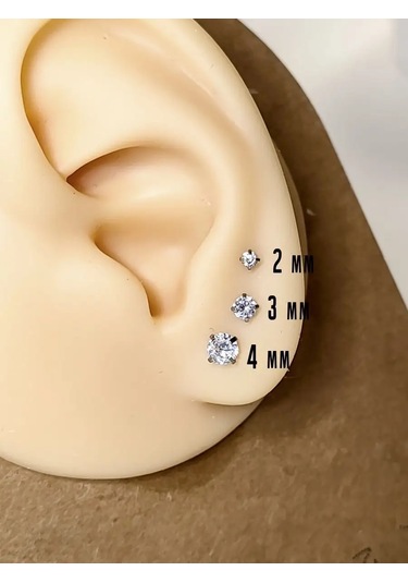 Pıercıng Bar Helix, Tragus, Monroe Kulağı İçin Piercing Labet 30218275 Gri